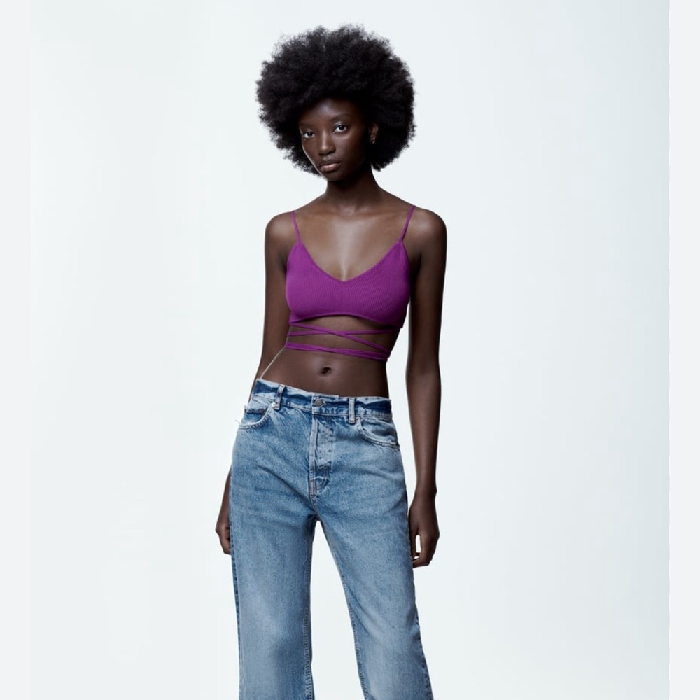 Zara knotted Knit Top
